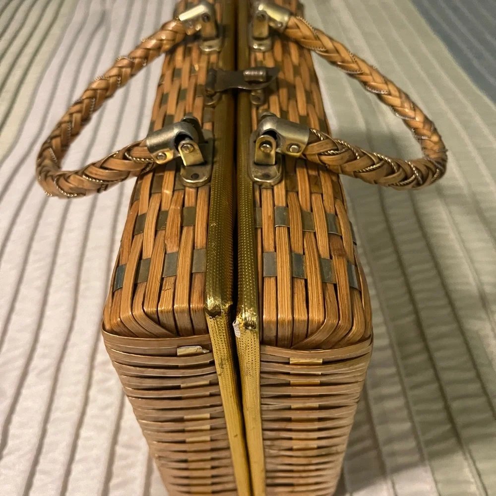Vintage 1950’s Wicker Purse - Stylecraft Miami - Picture 2 of 10
